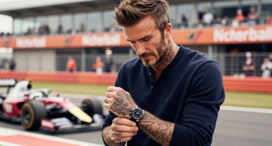 David Beckham Just Wore His Coolest All-Black Tudor To The Madrid Formula 1 Grand Prix