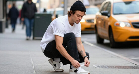 Harry Styles, King Of Flat Shoes, Laces Up Celine Sneakers In NYC