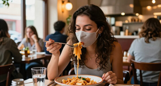 I Wore This New Grippy Face Mask Out To Eat Pasta And It Didn't Budge Once